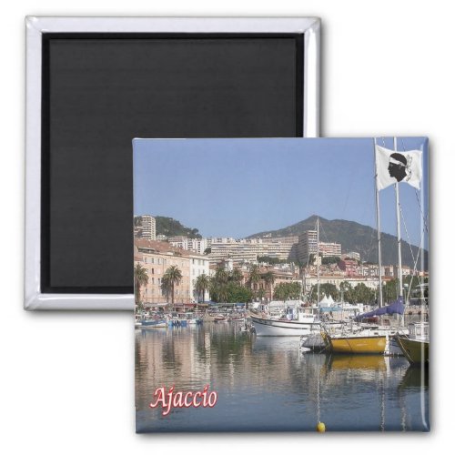 zFR129 AJACCIO harbor Corsica Fridge Magnet