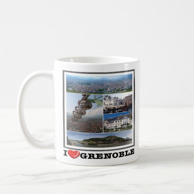 zFR132 GRENOBLE I Love, France, Coffee Mug (Left)