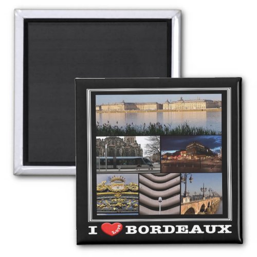 zFR135 BORDEAUX I Love France Fridge Magnet