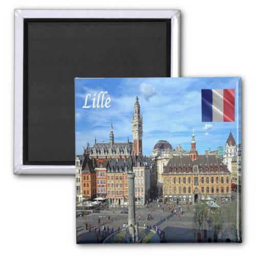 zFR136 panorama of LILLE France Europe Fridge Magnet