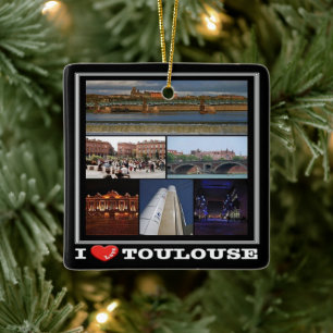 zFR137 TOULOUSE "I Love", France, Ceramic Ornament