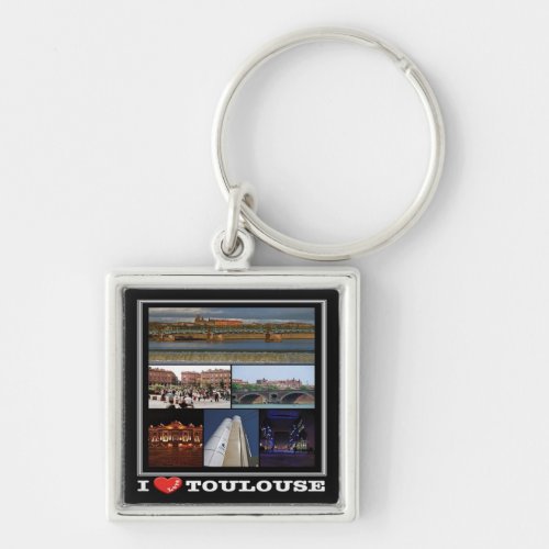 zFR137 TOULOUSE I Love France Keychain
