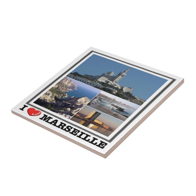 zFR139 MARSEILLE "I Love", France, Ceramic Tile (Side)