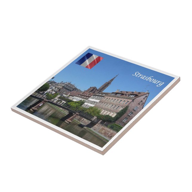 zFR142 STRASBOURG, France, Ceramic Tile (Side)