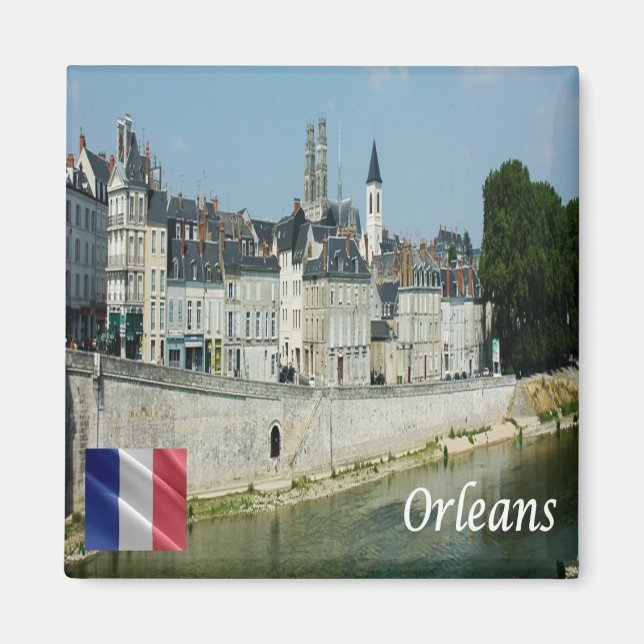 zFR145 ORLEANS, France, Fridge Magnet (Front)