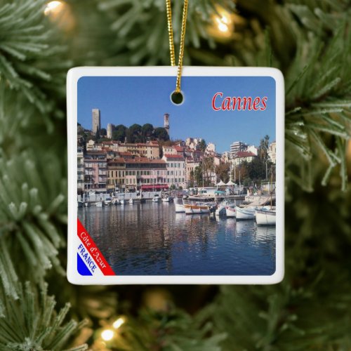 zFR151 CANNES French Riviera France Ceramic Ornament