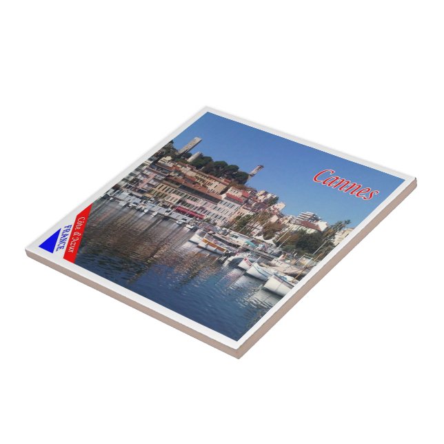 zFR151 CANNES, French Riviera, France, Ceramic Tile (Side)