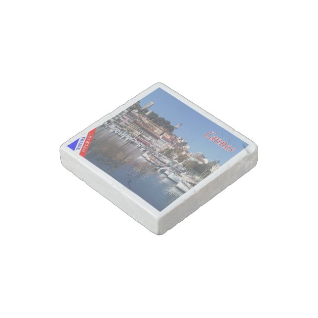 zFR151 CANNES, French Riviera, France, Stone Magnet (Angled)