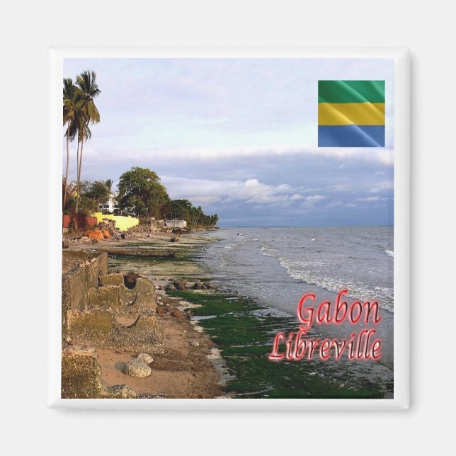 zGA005 LIBREVILLE, Gabon, Africa, Fridge Magnet (Front)