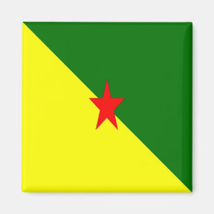 zGF001 FRENCH GUYANA, FLAG, America, Fridge Magnet