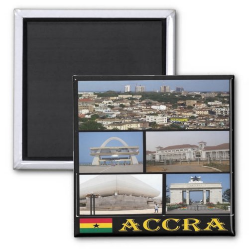 zGH004 ACCRA Mosaic Ghana Africa Fridge Magnet