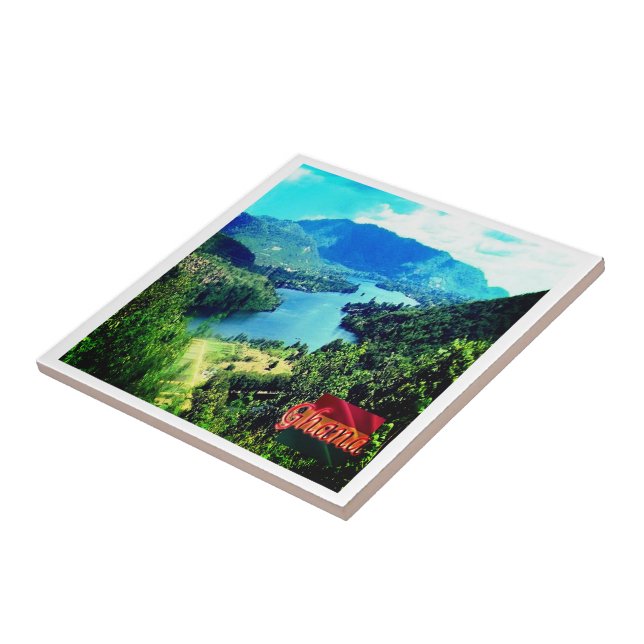 zGH006 GHANA, Volta Lake, Africa, Ceramic Tile (Side)