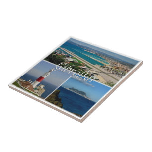 zGI003 GIBRALTAR The Lighthouse, Europe, Ceramic Tile