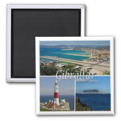 zGI003 GIBRALTAR The Lighthouse Europe Fridge Magnet