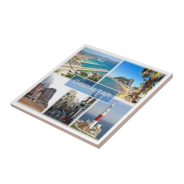 zGI004 GIBRALTAR, Europe, Ceramic Tile (Side)