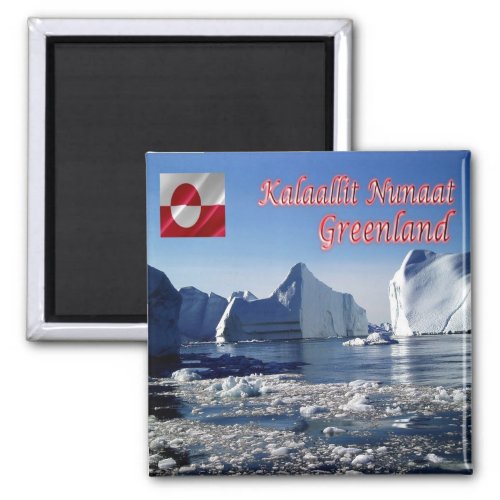 zGL010 GREENLAND Icebergs Fridge Magnet