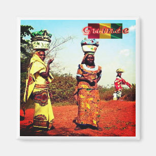 zGN007 GUINEA, Fule Women, Africa, Fridge Magnet