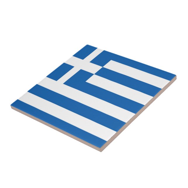 zGR001 Greece, GREEK FLAG, Ceramic Tile (Side)