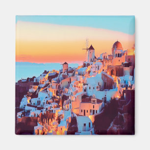 zGR011 SANTORINI, Greece, Fridge Magnet