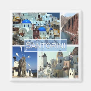 zGR019 SANTORINI, Σαντορίνη, Greece, Fridge Magnet