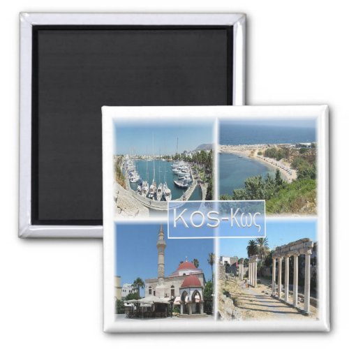 zGR020 mosaic of KOS Greece Europe Fridge Magnet