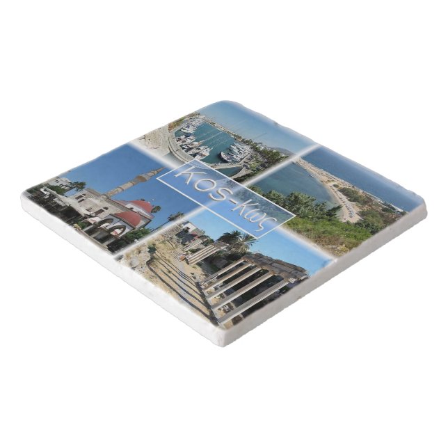 zGR020 mosaic of KOS, Greece, Europe, Trivet (Corner)