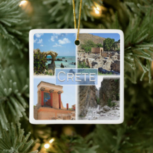 zGR021 potpourri of CRETE, Greece, Europe, Ceramic Ornament