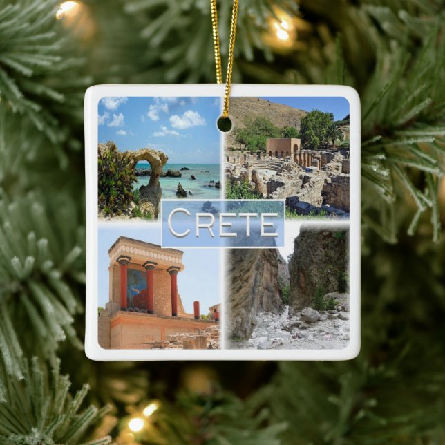 zGR021 potpourri of CRETE, Greece, Europe, Ceramic Ornament (Tree)