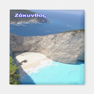 zGR028 ZANTE, Navagio Beach, Greece, Fridge Magnet