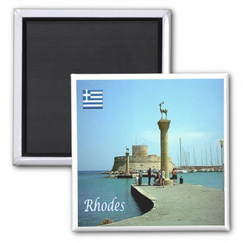 zGR039 RHODES Greece Fridge Magnet