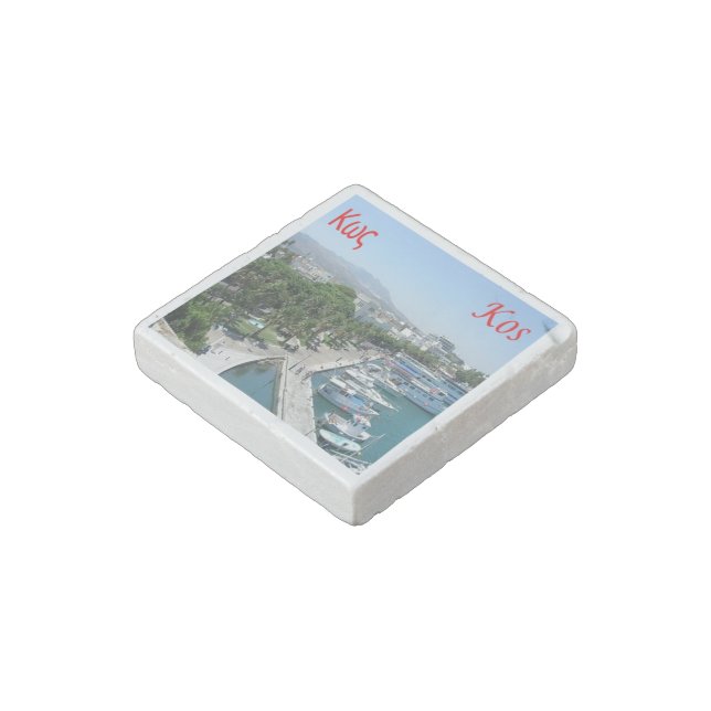 zGR055 KOS, Greece, Stone Magnet (Angled)