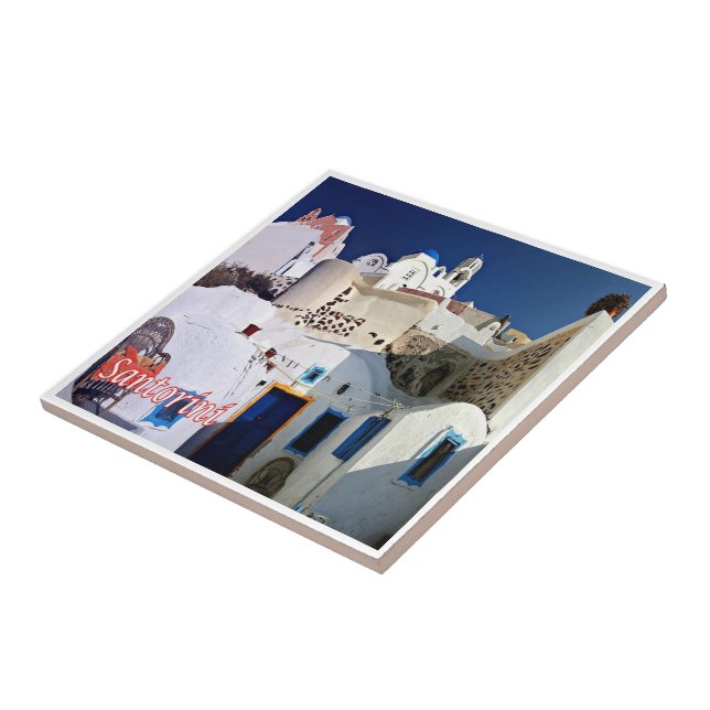 zGR071 SANTORINI Thera, Greece, Ceramic Tile (Side)