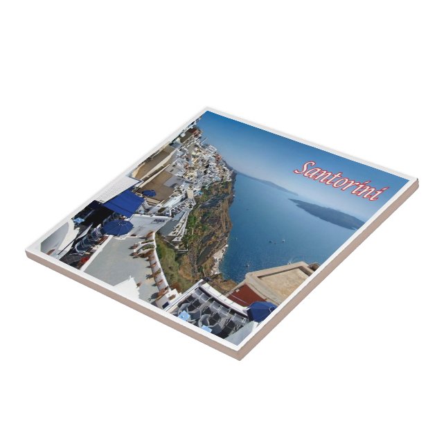 zGR074 SANTORINI Thera, Firai, Greece, Ceramic Tile (Side)