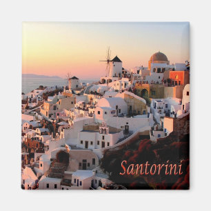 zGR077 SANTORINI Oia Sunset, Greece, Fridge Magnet