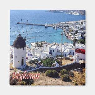 zGR103 MYKONOS Panorama, Greece, Fridge Magnet