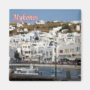 zGR104 MYKONOS Panorama City, Greece, Fridge Magnet