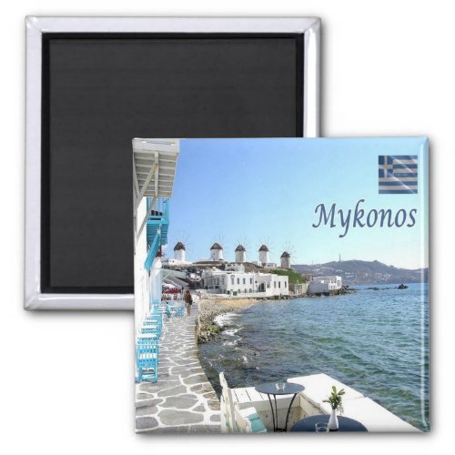 zGR108 MYKONOS Little Venice Greece Fridge Magnet
