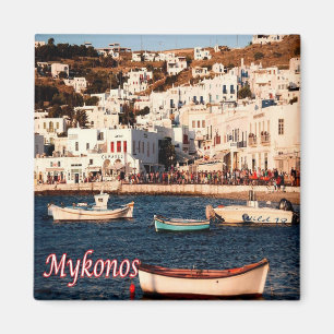 zGR114 MYKONOS Coastline, Greece Fridge Magnet
