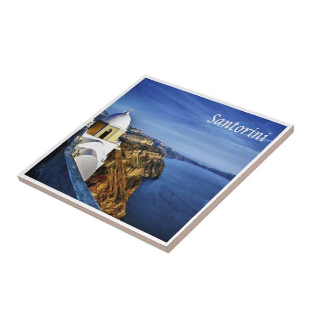zGR90 SANTORINI, Fira, Greece, Ceramic Tile (Side)