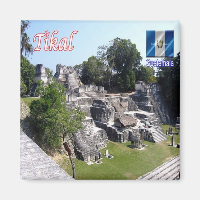 zGT011 TIKAL,Guatemala, America, Fridge Magnet (Front)