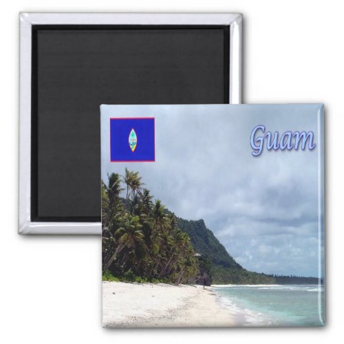 zGU011 GUAM Beach Sea View Oceania Fridge  Magnet