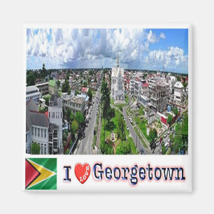zGY005 GEORGETOWN I Love, Guyana, Fridge Magnet