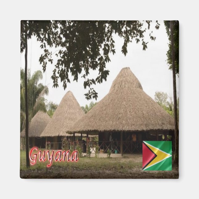 zGY006 GUYANA, Houses in Guyana, America, Fridge Magnet (Front)