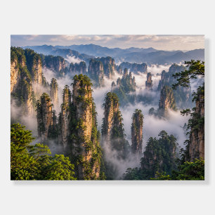 Zhangjiajie China Misty Mountain Landscape Foam Board