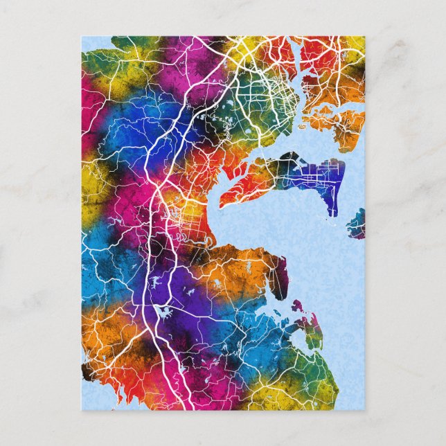 Zhanjiang China City Map Postcard (Front)