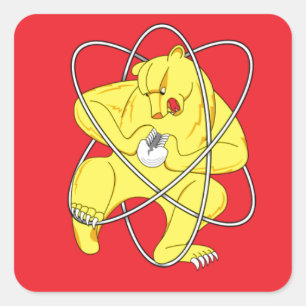 Zheleznogorsk Flag Square Sticker