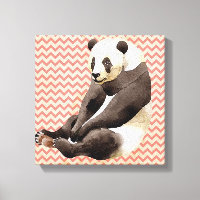 Zhen Zhen the Panda Wrapped Canvas Print (Front)