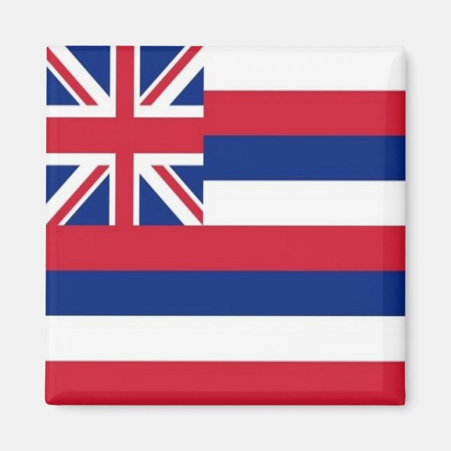 zHI001 HAWAII FLAG, Oceania, Fridge Magnet (Front)