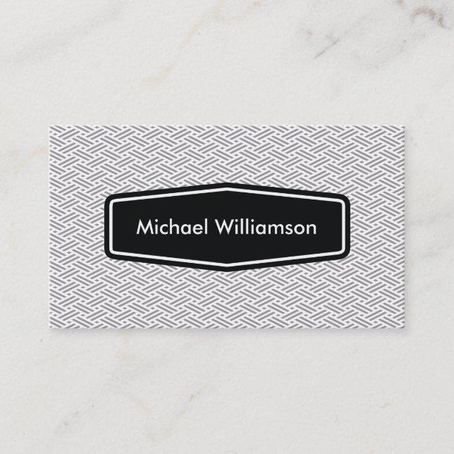 Zhigaki pattern business card - gray (Front)