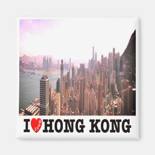 zHK015 I Love HONG KONG, Asia, Fridge Magnet